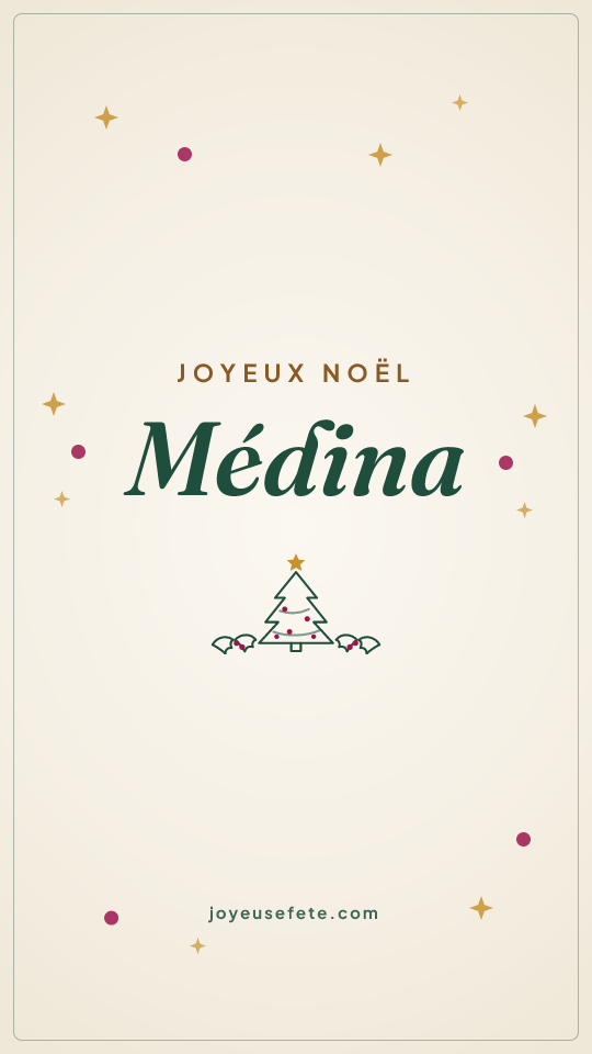Image « Joyeux Noël Médina » au format story