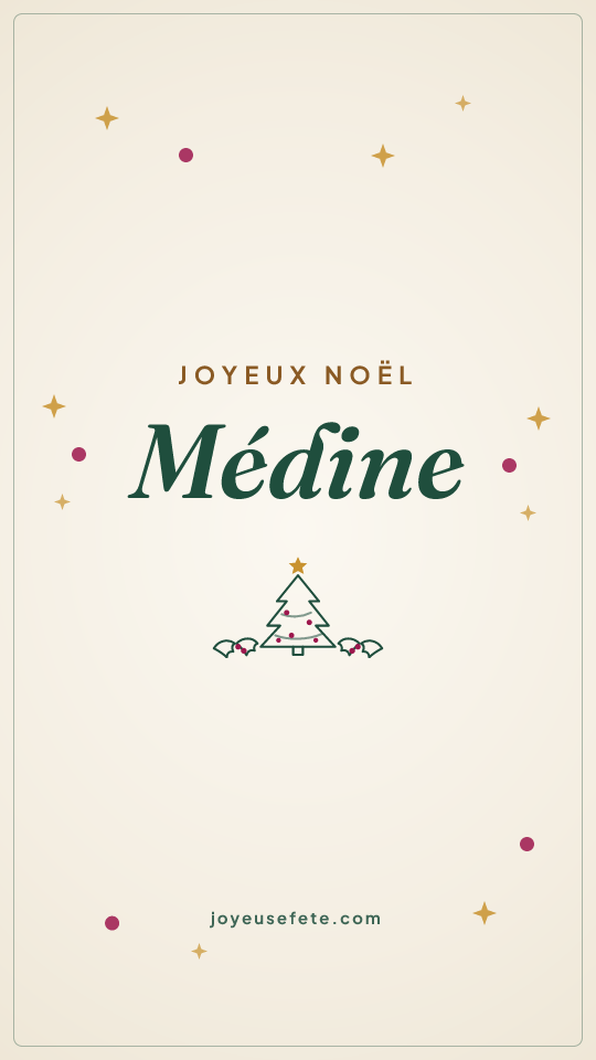 Image « Joyeux Noël Médine » au format story