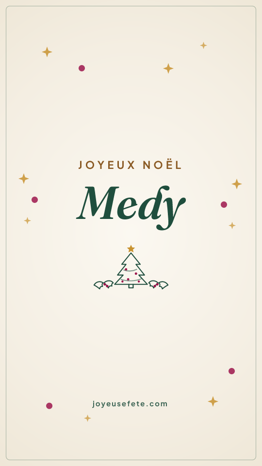 Image « Joyeux Noël Medy » au format story