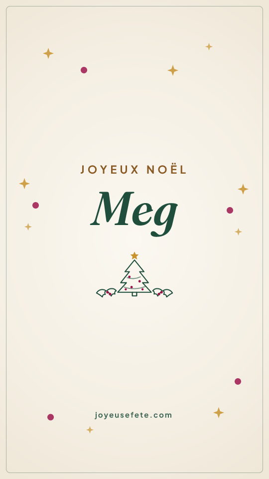 Image « Joyeux Noël Meg » au format story