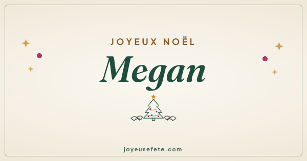 Image « Joyeux Noël Megan » au format large
