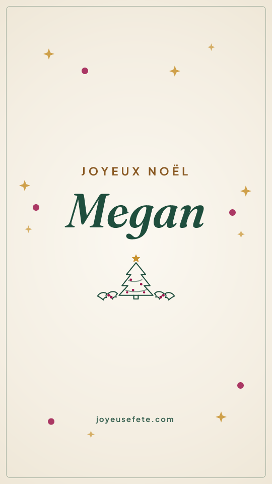Image « Joyeux Noël Megan » au format story