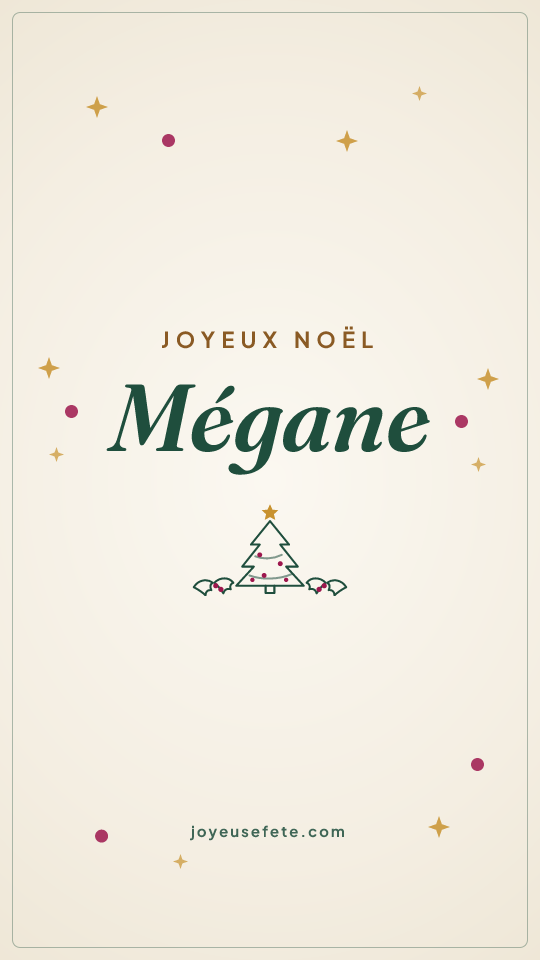 Image « Joyeux Noël Mégane » au format story