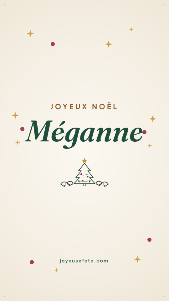 Image « Joyeux Noël Méganne » au format story