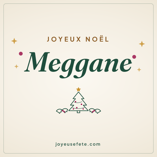 Image carrée « Joyeux Noël Meggane » pour WhatsApp