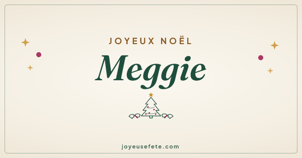 Image « Joyeux Noël Meggie » au format large