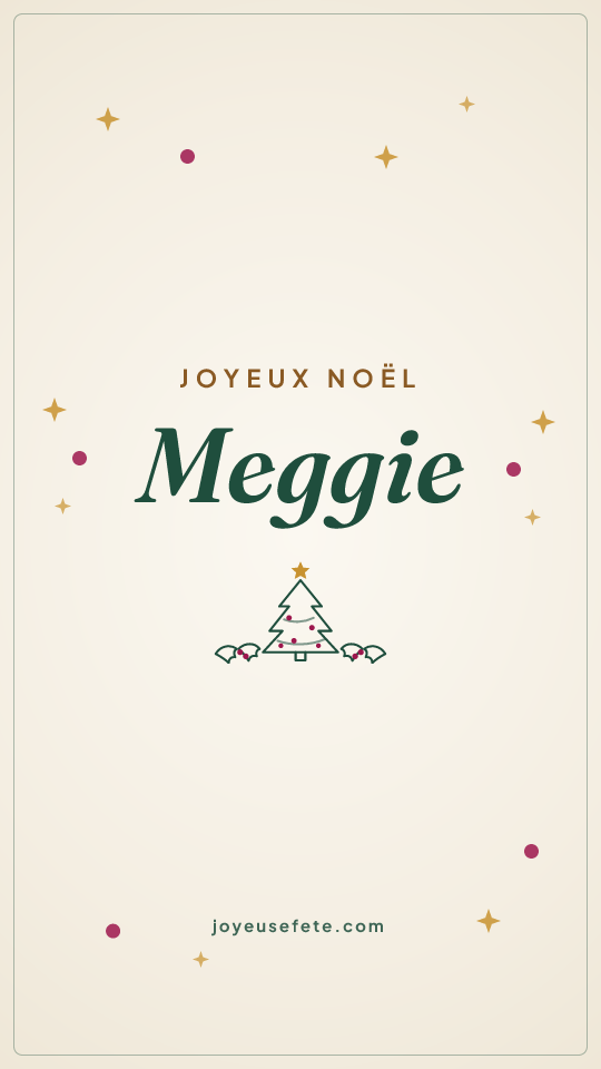 Image « Joyeux Noël Meggie » au format story