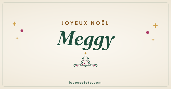 Image « Joyeux Noël Meggy » au format large