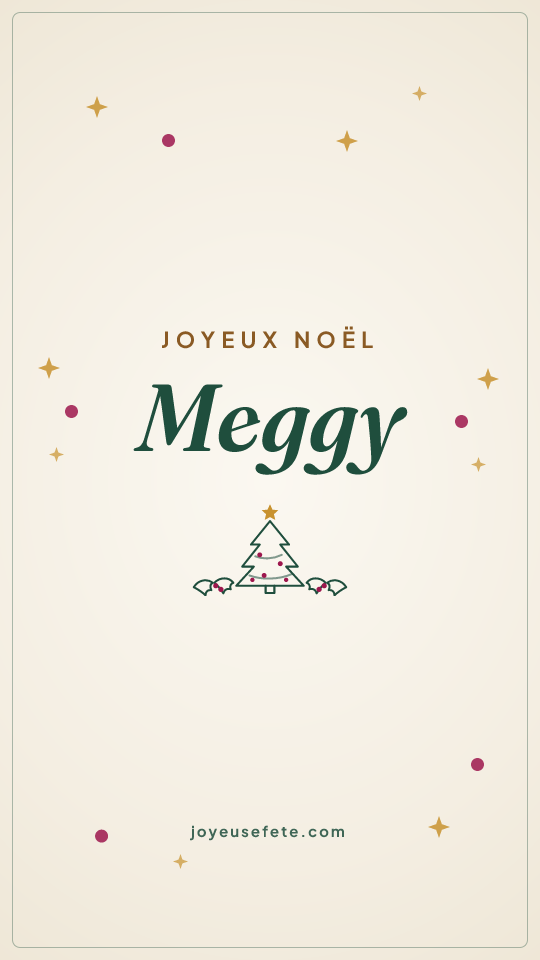 Image « Joyeux Noël Meggy » au format story