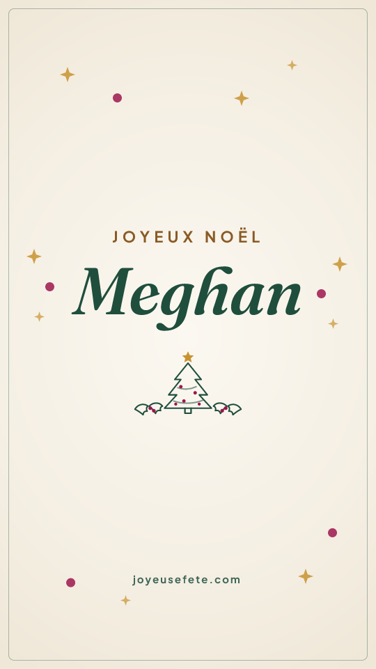 Image « Joyeux Noël Meghan » au format story