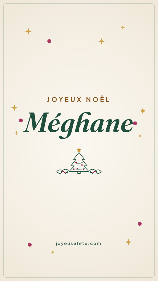 Image « Joyeux Noël Méghane » au format story