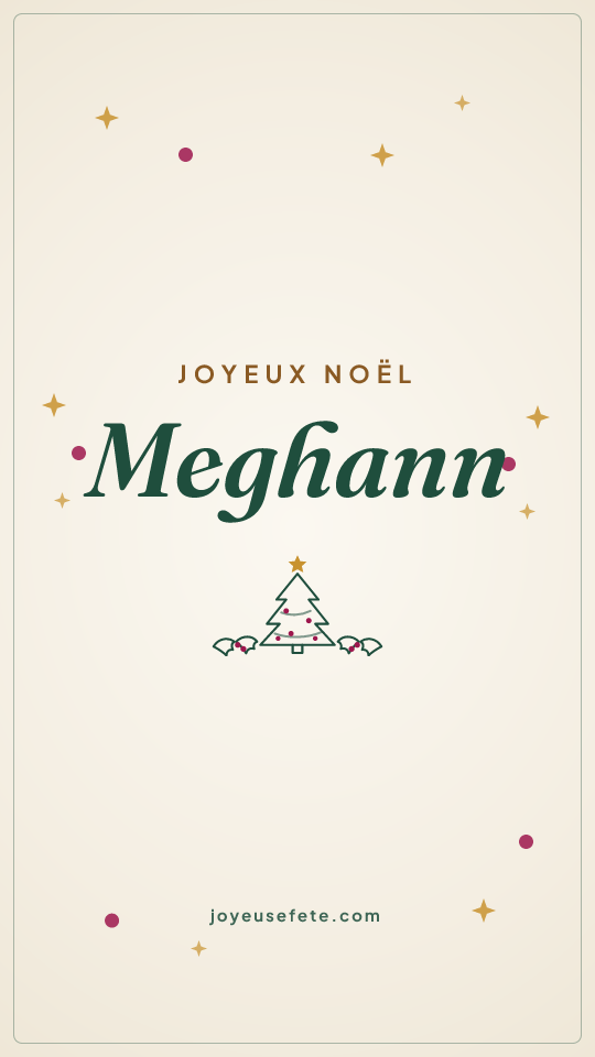Image « Joyeux Noël Meghann » au format story