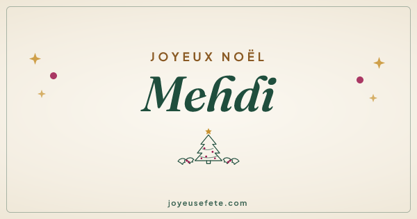 Image « Joyeux Noël Mehdi » au format large