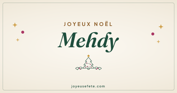 Image « Joyeux Noël Mehdy » au format large