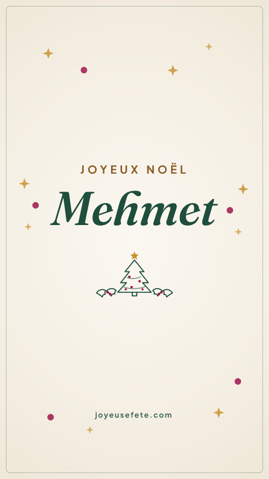 Image « Joyeux Noël Mehmet » au format story