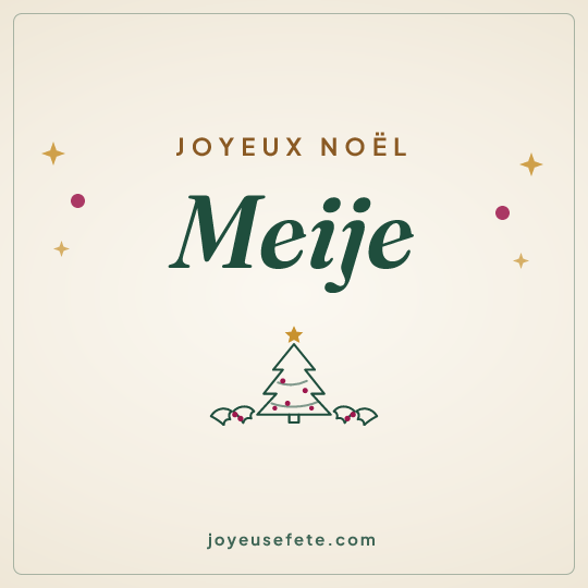 Image carrée « Joyeux Noël Meije » pour WhatsApp