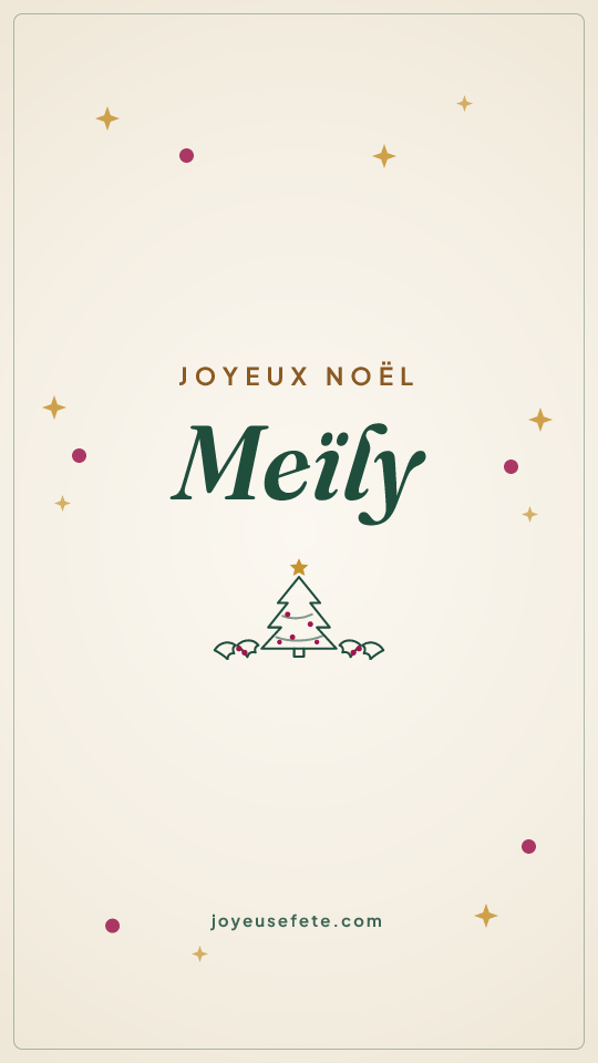 Image « Joyeux Noël Meïly » au format story