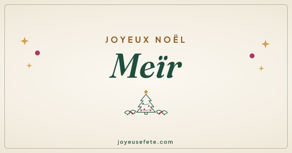 Image « Joyeux Noël Meïr » au format large