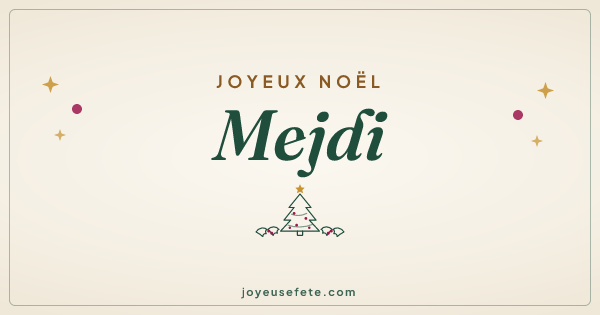 Image « Joyeux Noël Mejdi » au format large