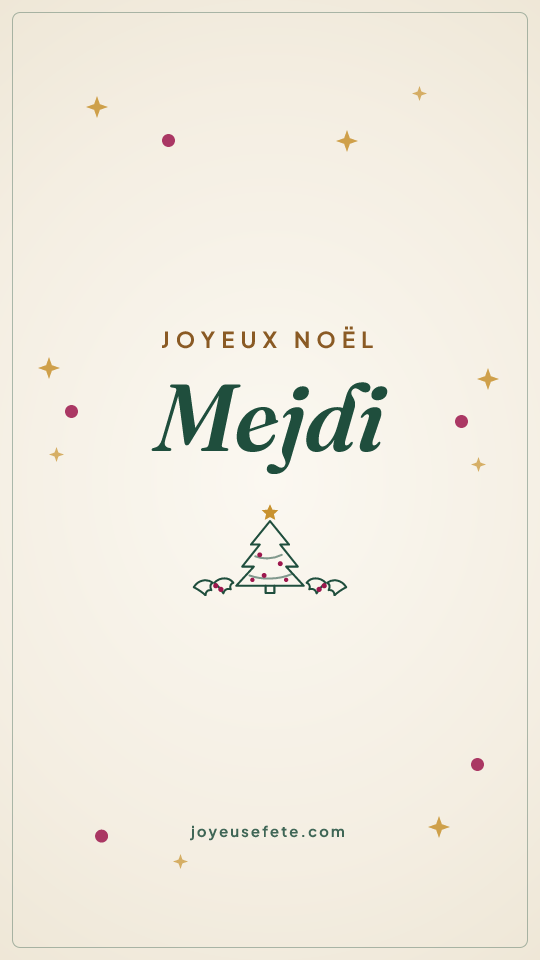 Image « Joyeux Noël Mejdi » au format story