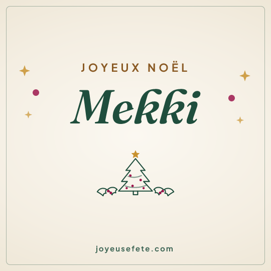 Image carrée « Joyeux Noël Mekki » pour WhatsApp
