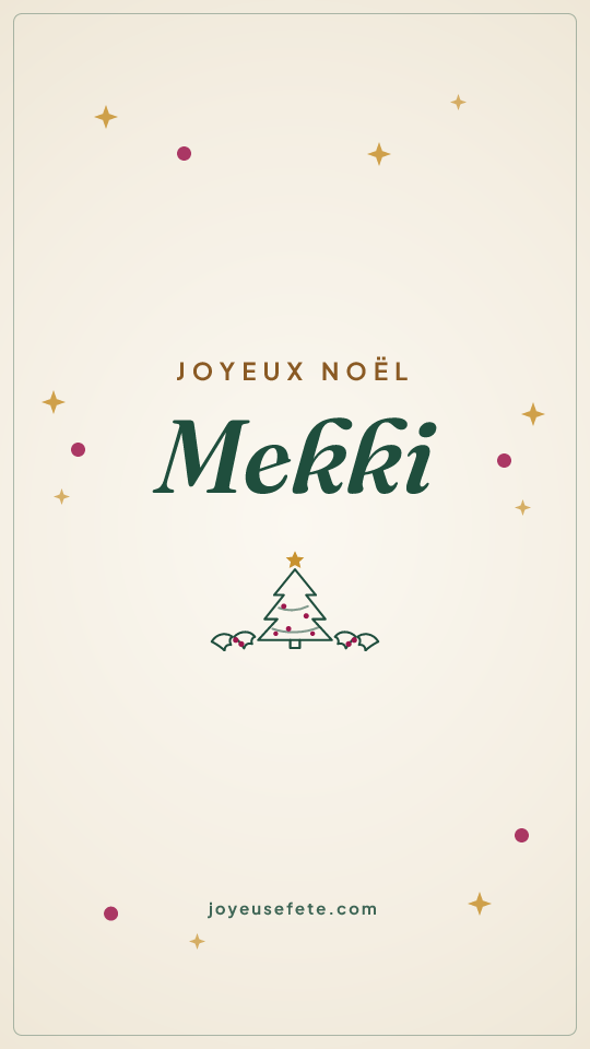 Image « Joyeux Noël Mekki » au format story