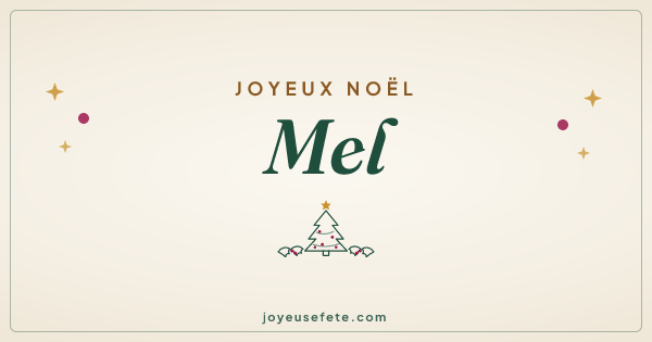 Image « Joyeux Noël Mel » au format large