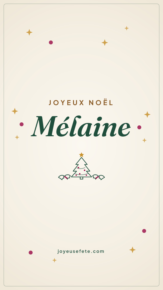 Image « Joyeux Noël Mélaine » au format story
