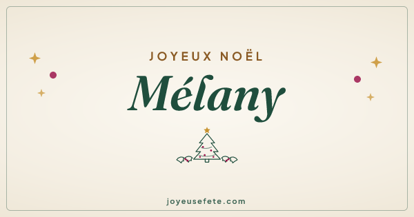 Image « Joyeux Noël Mélany » au format large