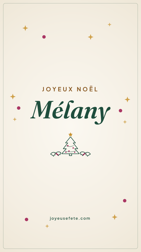 Image « Joyeux Noël Mélany » au format story