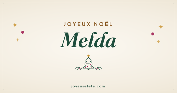 Image « Joyeux Noël Melda » au format large