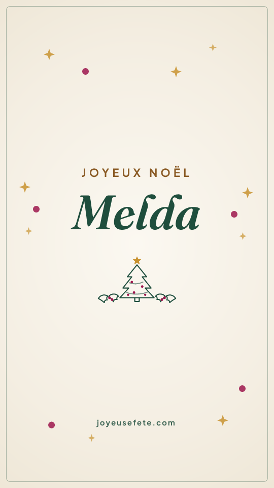 Image « Joyeux Noël Melda » au format story