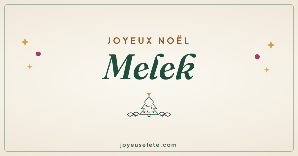 Image « Joyeux Noël Melek » au format large