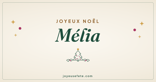 Image « Joyeux Noël Mélia » au format large