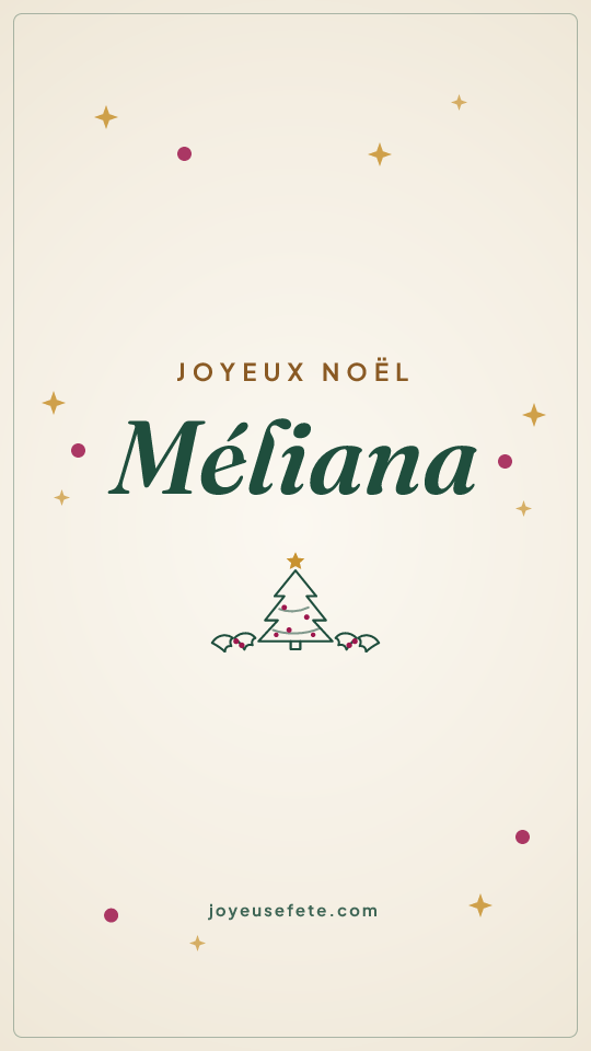 Image « Joyeux Noël Méliana » au format story