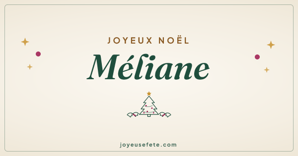 Image « Joyeux Noël Méliane » au format large