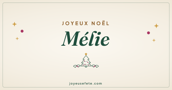 Image « Joyeux Noël Mélie » au format large