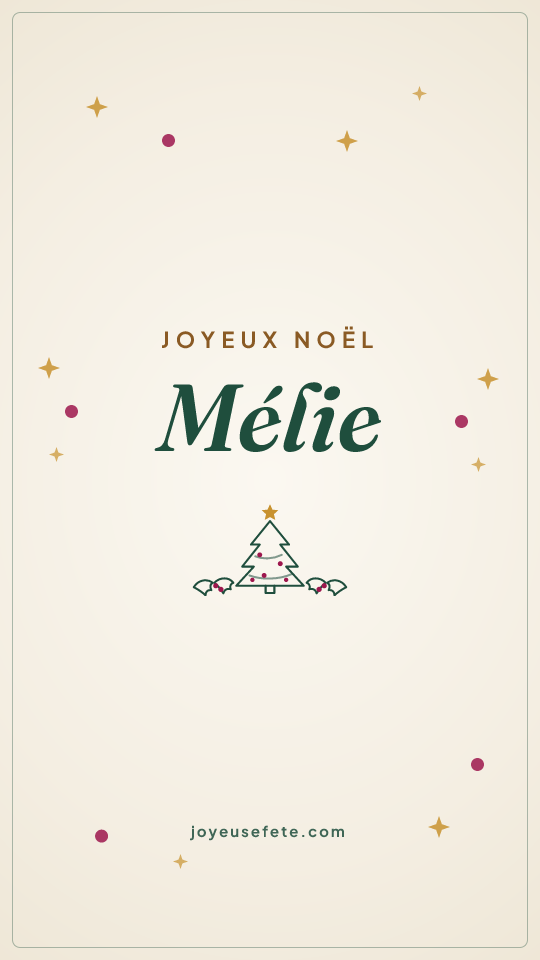 Image « Joyeux Noël Mélie » au format story