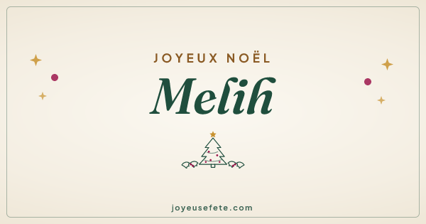 Image « Joyeux Noël Melih » au format large