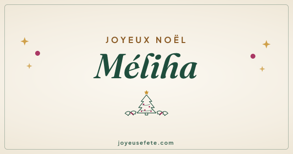 Image « Joyeux Noël Méliha » au format large