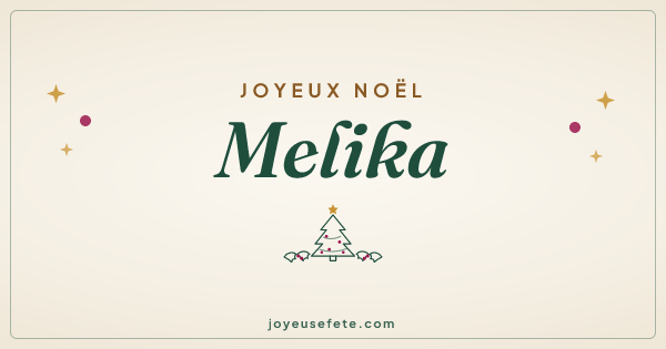 Image « Joyeux Noël Melika » au format large