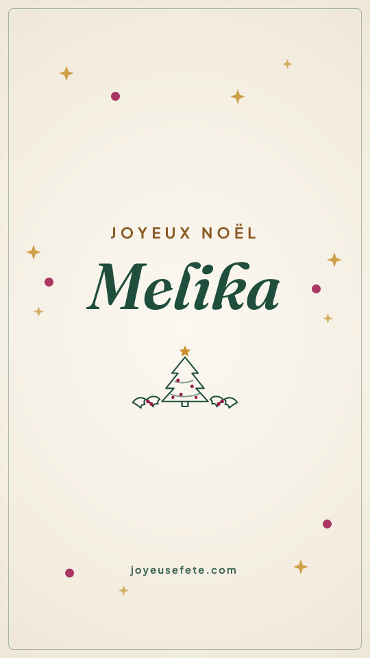 Image « Joyeux Noël Melika » au format story