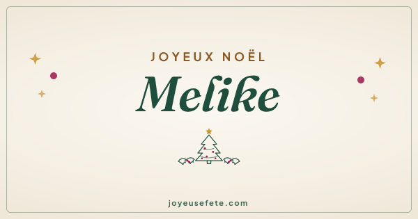 Image « Joyeux Noël Melike » au format large