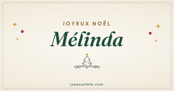 Image « Joyeux Noël Mélinda » au format large