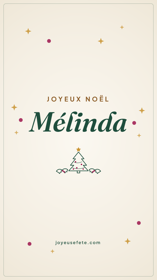 Image « Joyeux Noël Mélinda » au format story