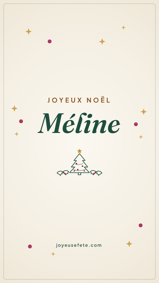 Image « Joyeux Noël Méline » au format story