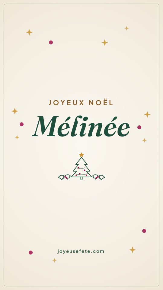 Image « Joyeux Noël Mélinée » au format story