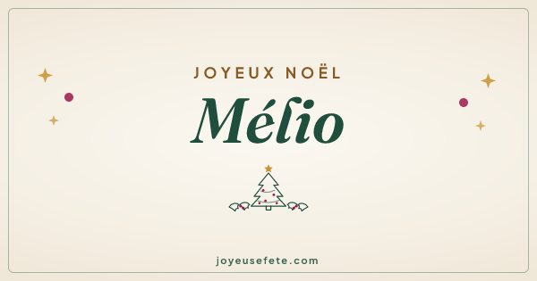 Image « Joyeux Noël Mélio » au format large