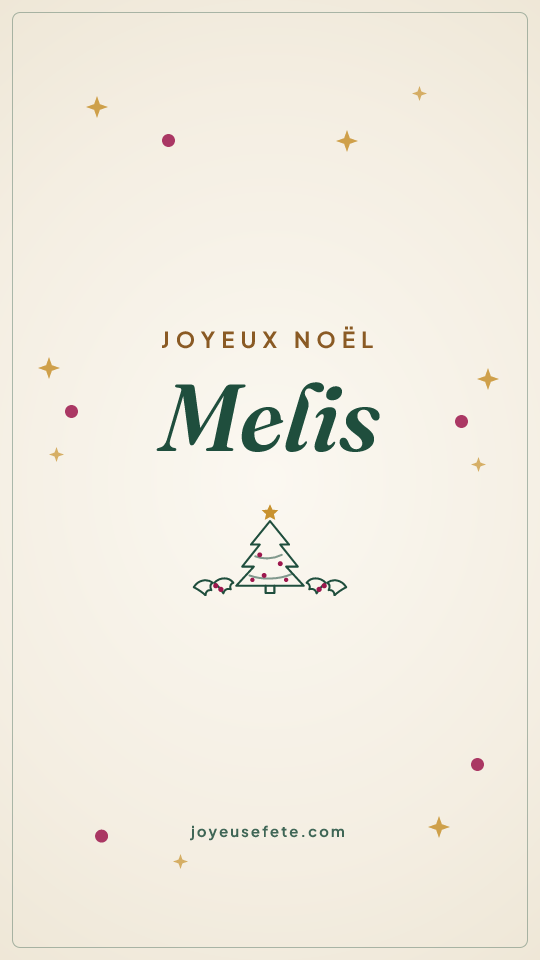 Image « Joyeux Noël Melis » au format story