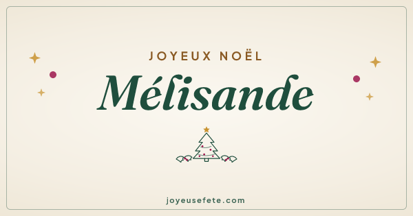 Image « Joyeux Noël Mélisande » au format large